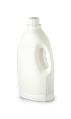 large plastic bottle with chemicals for washing clothes
