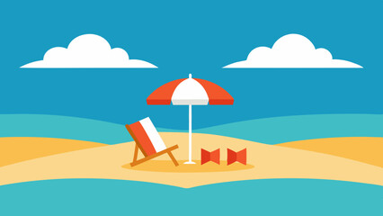 summer beach background Vector Illustration 