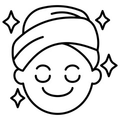 facial face skincare line icon