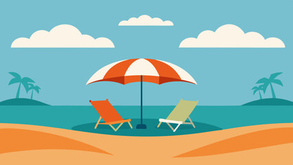 summer beach background Vector Illustration 