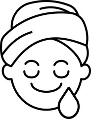 facial face skincare line icon