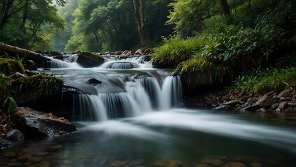 The symbolism of a waterfall as a metaphor for life's relentless flow ai_generated