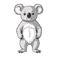 Cute Koala Bear Cartoon Illustration