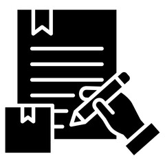 Contract Agreement  Icon Element For Design