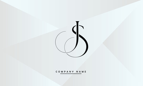 JS, SJ, J, S Abstract Letters Logo Monogram