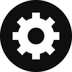 gear icon on metal internet button