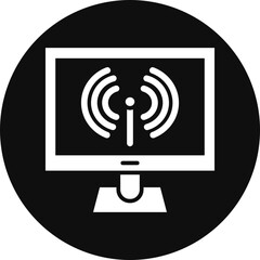 Sensors Glyph Black Circle Icon