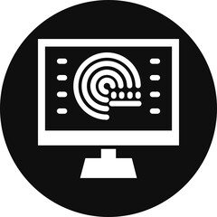 Forecasting Model Glyph Black Circle Icon