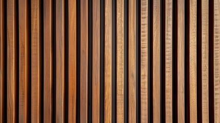 Elegant Vertical Wood Slats with Uniform Spacing for Modern Minimalist Decor