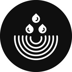 Moisturizer Glyph Black Circle Icon