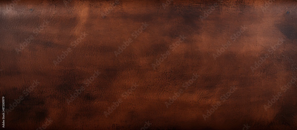 Poster background banner with a rustic, dark brown leather texture perfect for creating a long panorama wit