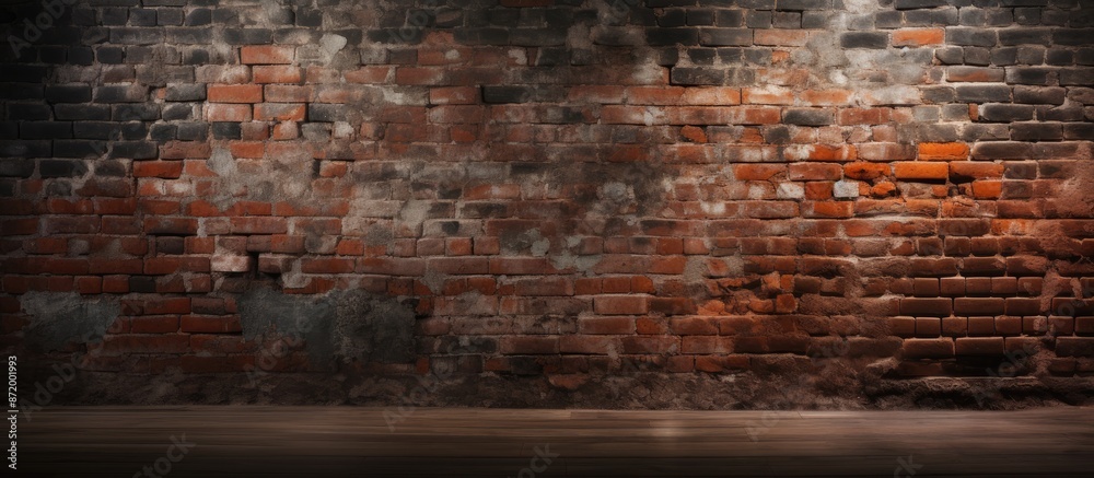 Aufkleber grunge background with dark brick wall texture and copy space image.