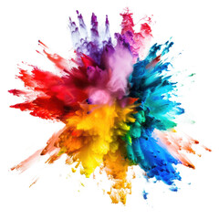 Fototapeta premium Color paint or particle explosion rainbow gay pride