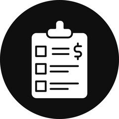 Strategic Planning Glyph Black Circle Icon