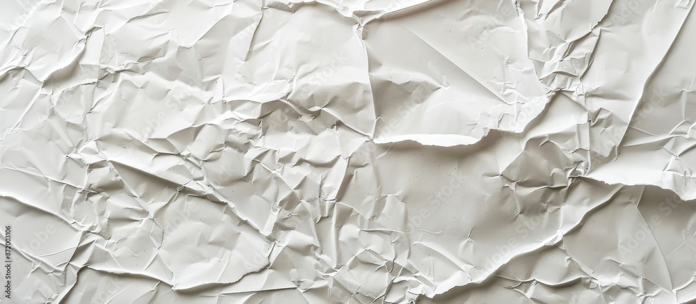 Aufkleber creased white stencil paper or tissue with ample copy space serves as a textured background in artis