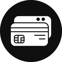 Card Payment Glyph Black Circle Icon