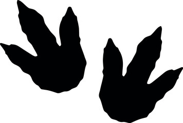 Dinosaur footprint. Dinosaur vector illustration