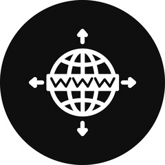 Browsing Glyph Black Circle Icon