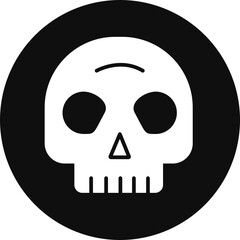 Horror Glyph Black Circle Icon