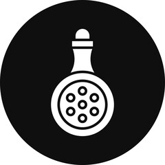 Potion Glyph Black Circle Icon