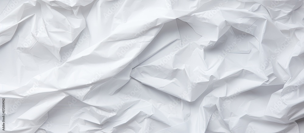 Poster background of crumpled white paper featuring copy space image.