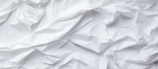 Obraz premium Background of crumpled white paper featuring copy space image.