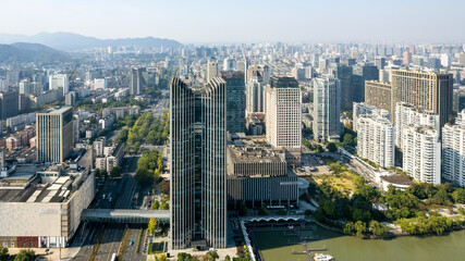 Modern Urban Landscape with High-Rise Buildings