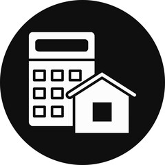 Calculation Glyph Black Circle Icon