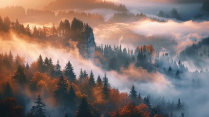 Naklejka premium landscape photographyï¼Œpicture of the real shot, creativity, 4k 