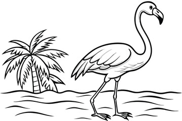 Funny Flamingo Beach Summer Clipart Pack