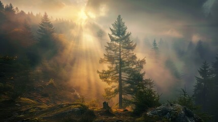 Obraz premium landscape photographyï¼Œpicture of the real shot, creativity, 4k 