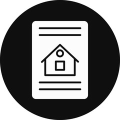 Brochuers Glyph Black Circle Icon