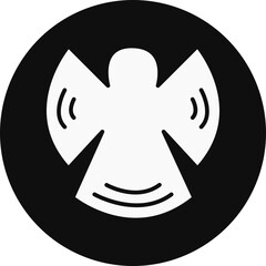 Angle Glyph Black Circle Icon