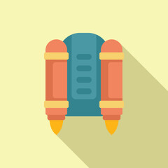 Jetpack is flying with fire burning using modern technology