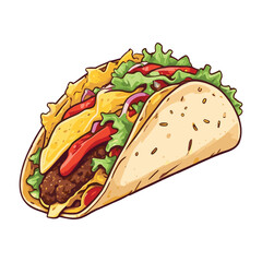 Tasty Taco Delight Illustration