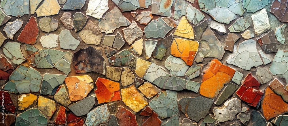 Leinwandbilder aesthetic mosaic texture with or without patterns, ideal for design, advertising, and art with an el