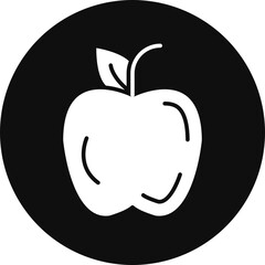 Apple Glyph Black Circle Icon