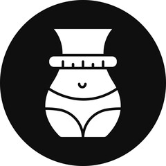 Weight Loss Glyph Black Circle Icon
