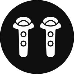 Controller Glyph Black Circle Icon