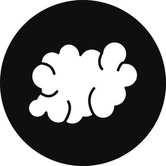 Fog Glyph Black Circle Icon