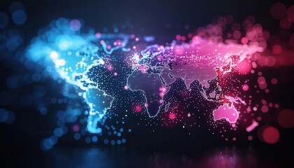 A unique design that captures the beauty of data visualization in a global context