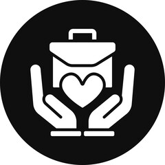 Social Services Glyph Black Circle Icon
