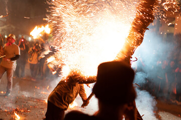 Torch war festival that held on jepara,central java