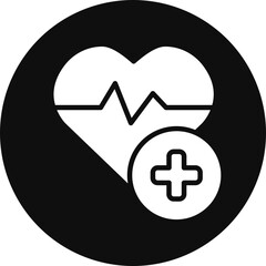 Health Glyph Black Circle Icon