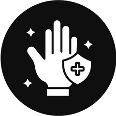 Epidemic Glyph Black Circle Icon