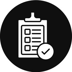 Task Glyph Black Circle Icon