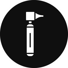 Otoscope Glyph Black Circle Icon