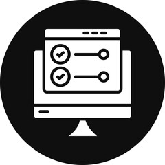 Project Status Glyph Black Circle Icon