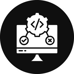 Testing Glyph Black Circle Icon