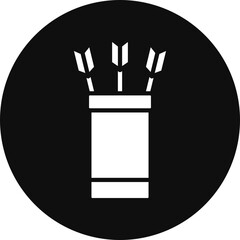Quiver Glyph Black Circle Icon